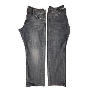 Lot of 2 Lucky Brand 361 Vintage Straight Jeans Mens 36/27‎ Tailored Leg Hem